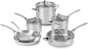 Calphalon 10-Piece Stainless Steel Cookware Set