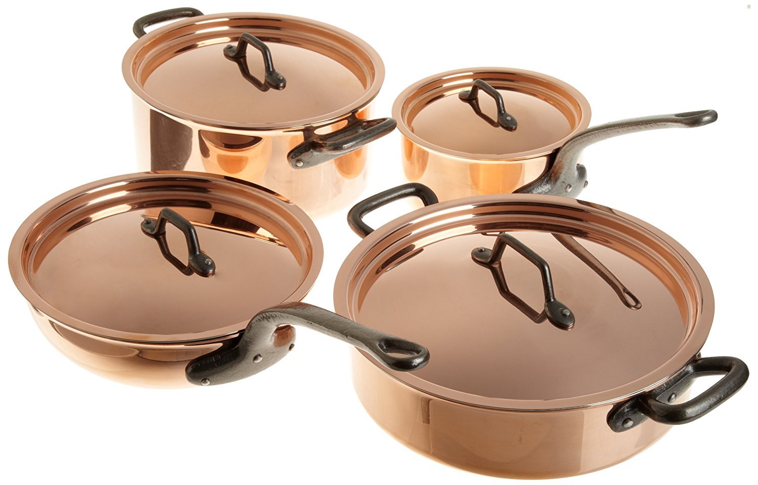 Matfer 915901 8 Piece Bourgeat Copper Cookware Set