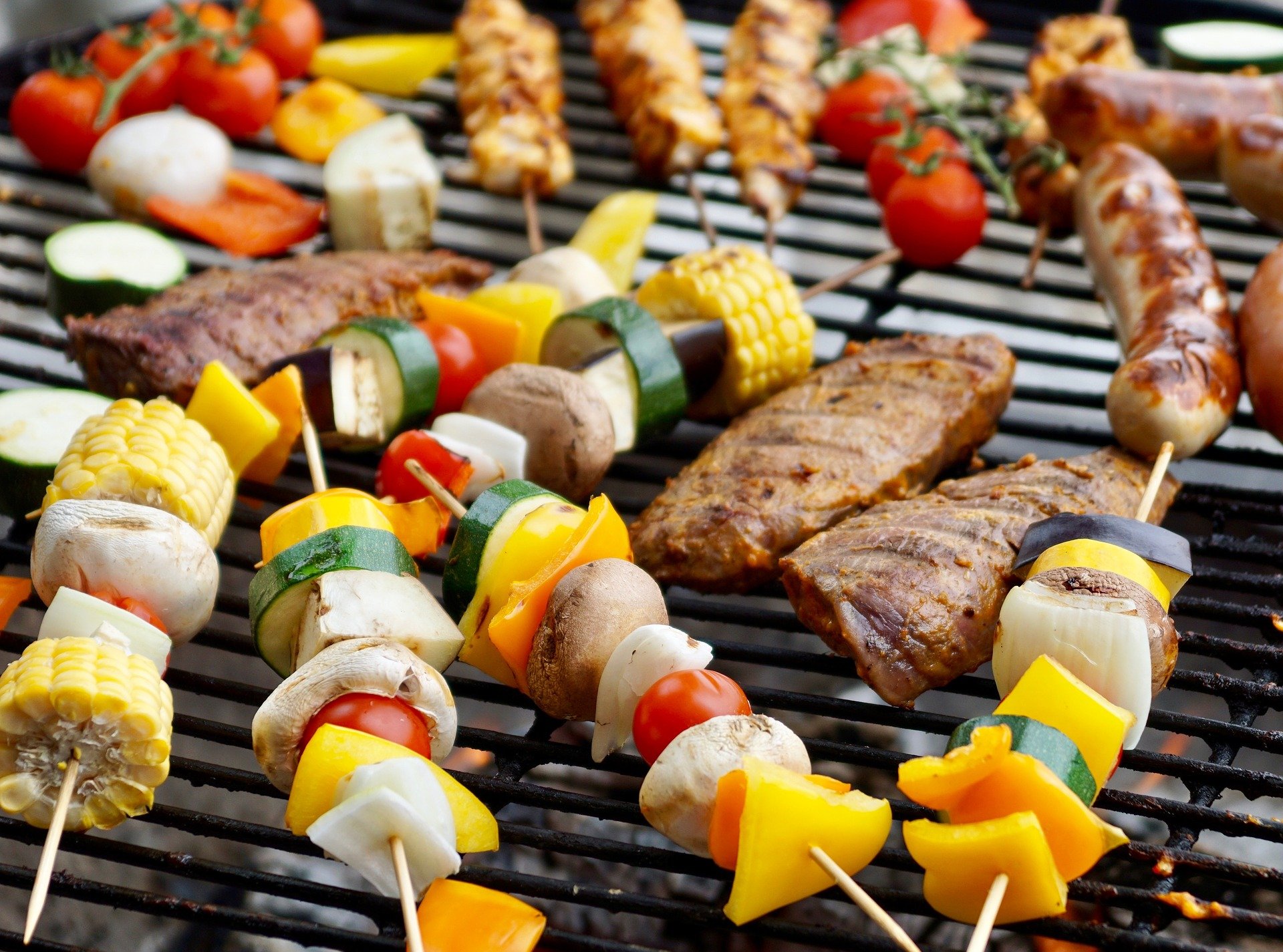 best gas grills for the money - grilling kebab
