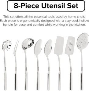 Viking Culinary 3-Ply Stainless Steel Cookware Set, 17 piece | Includes Pots  Pans, Steamer Insert  Glass Lids | Dishwasher, Oven Safe  304 Stainless Steel Kitchen Utensil Set