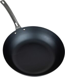 Viking Culinary Blue Carbon Steel Nonstick Chef Pan, 12 Inch, Ergonomic Stay-Cool Handle, Grill, Oven Safe, Works on All Cooktops including Induction