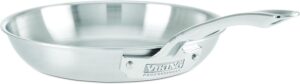 Viking Culinary Professional 5-Ply Stainless Steel Fry Pan, 10 Inch, Silver (4015-1010S)