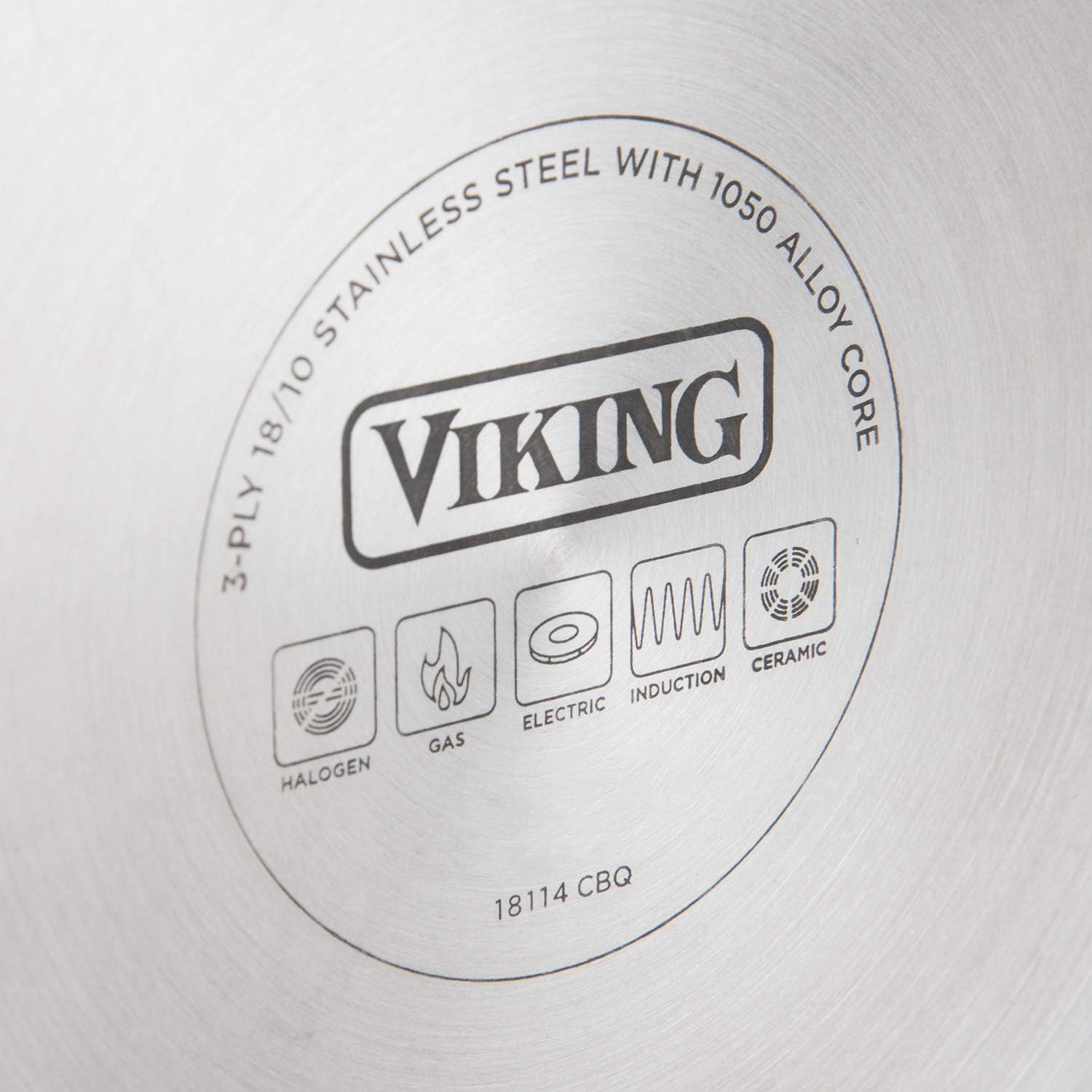 Viking 3-Ply Stainless Steel Nonstick Fry Pan, 10 Inch with Lid