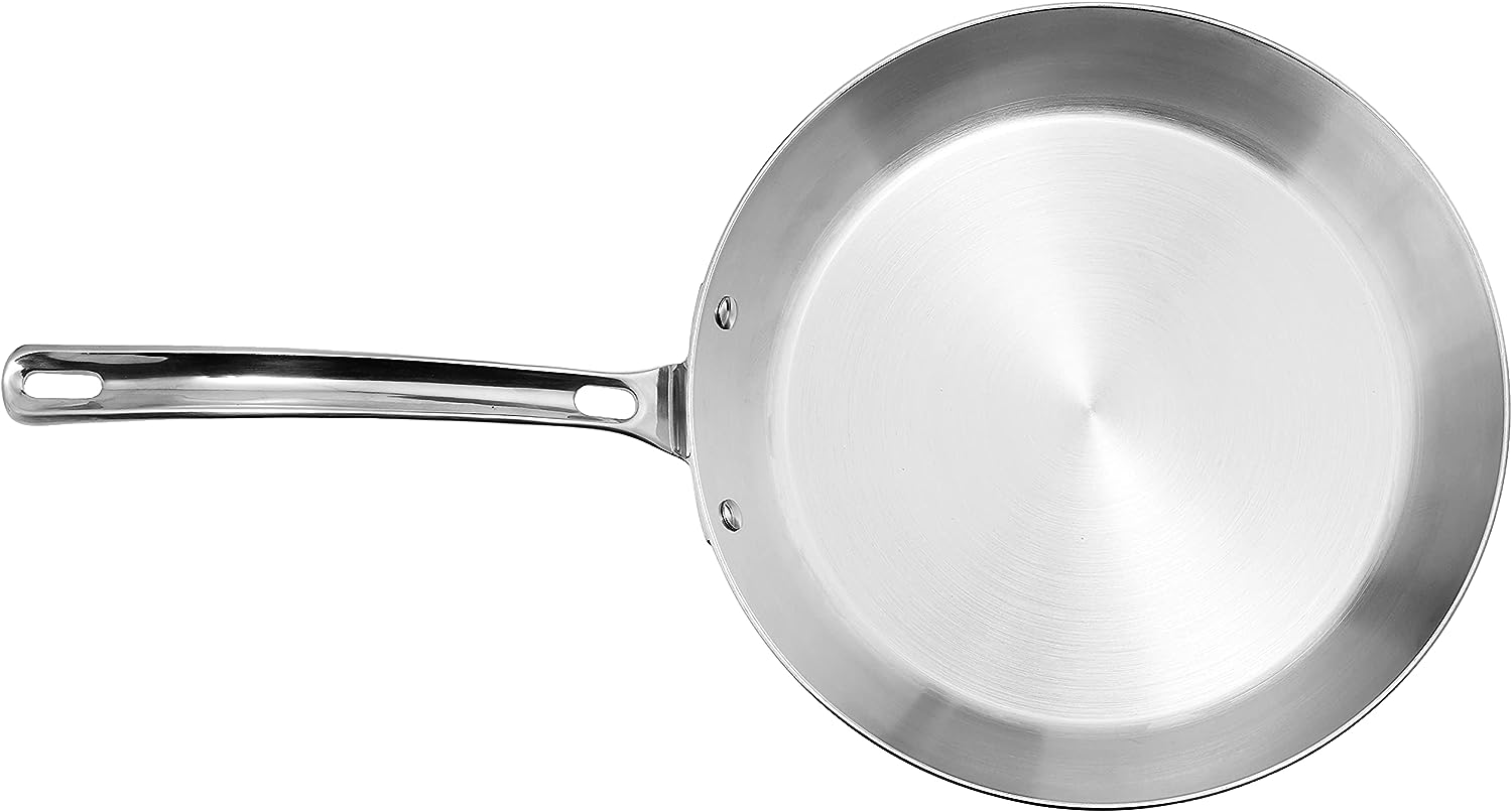Viking Contemporary 3-Ply Stainless Steel Fry Pan, 12 Inch, Silver